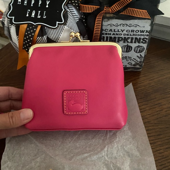Dooney & Bourke Handbags - Florentine fuchsia large frame purse (kisslock)